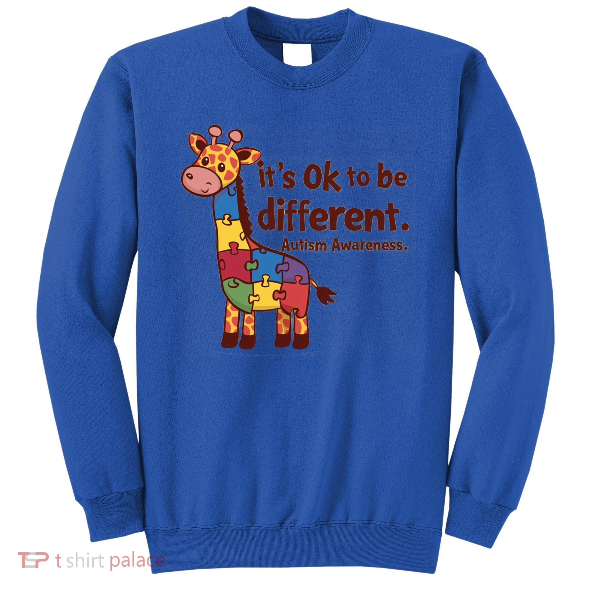 Autism Awareness ItS Ok To Be Different With Giraffe Cute Gift Sweatshirt