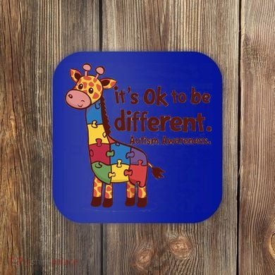 Autism Awareness ItS Ok To Be Different With Giraffe Cute Gift Coaster
