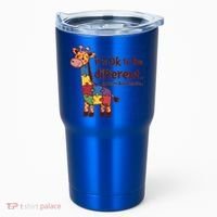 Autism Awareness ItS Ok To Be Different With Giraffe Cute Gift Tumbler thumb 0