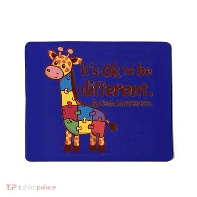 Autism Awareness ItS Ok To Be Different With Giraffe Cute Gift Mousepad