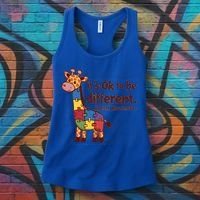 Autism Awareness ItS Ok To Be Different With Giraffe Cute Gift Women's Tank Top thumb 3