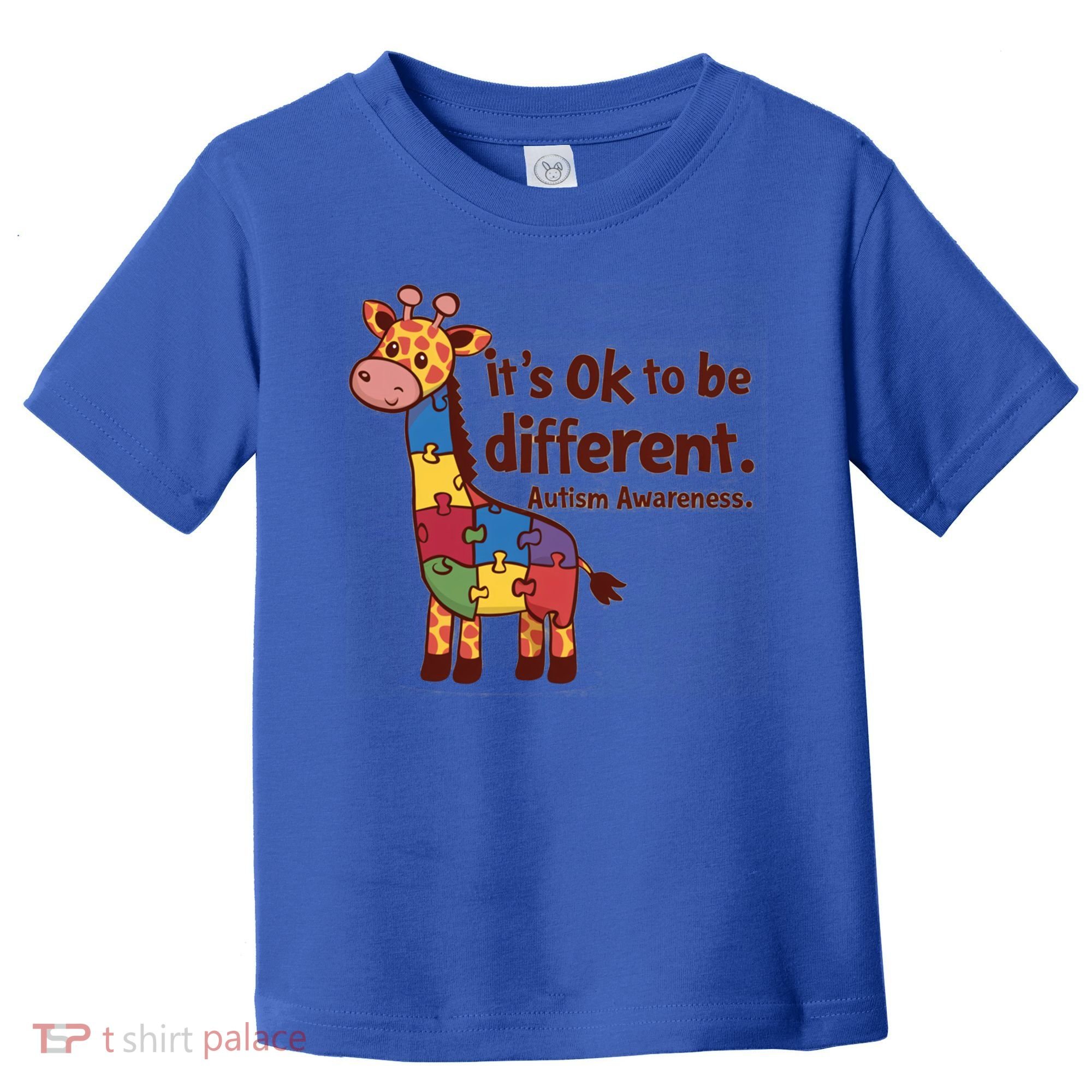 Autism Awareness ItS Ok To Be Different With Giraffe Cute Gift Toddler T-Shirt