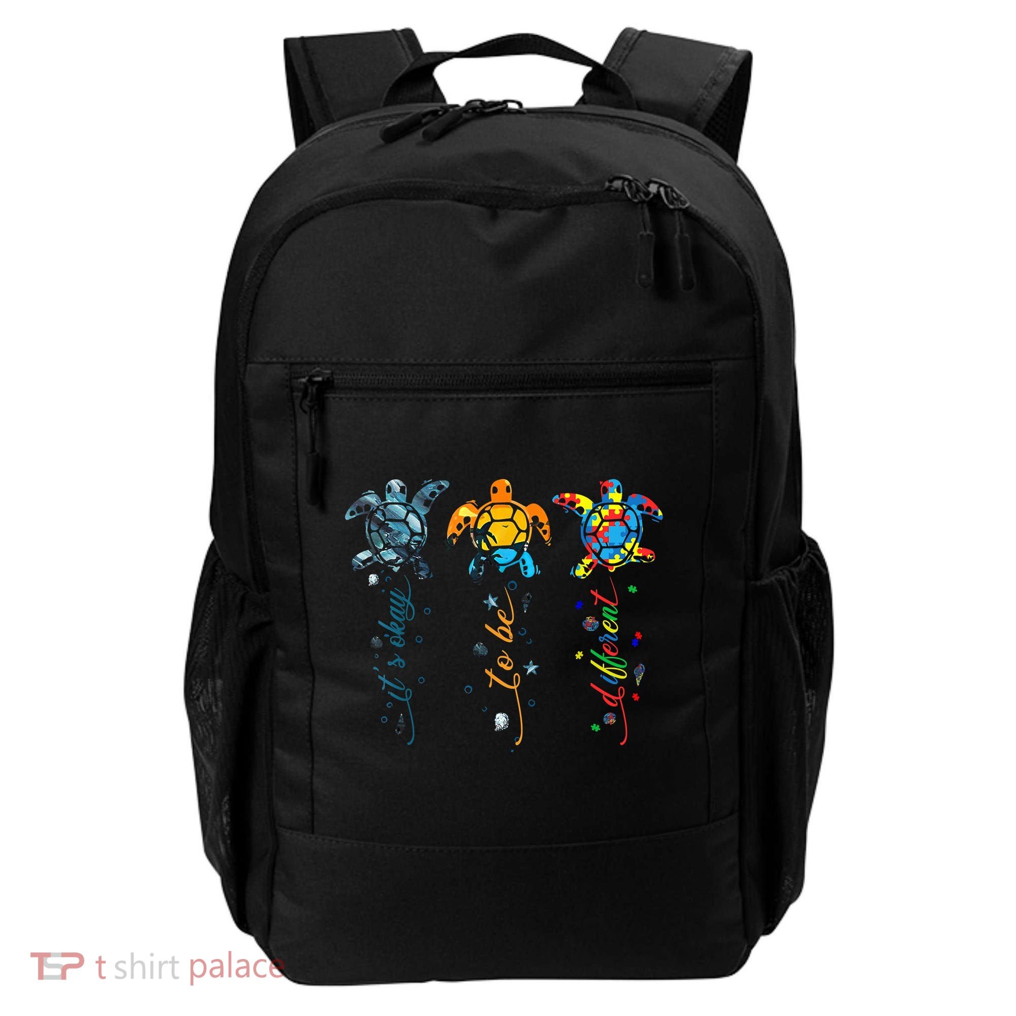 Autism Awareness It's Ok To Be Different Sea Turtle Planet Backpack