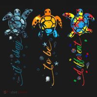 Autism Awareness It's Ok To Be Different Sea Turtle Planet Coaster thumb 2