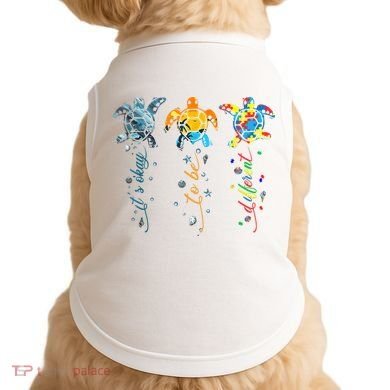 Autism Awareness It's Ok To Be Different Sea Turtle Planet Doggie Tank