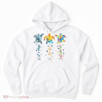 Autism Awareness It's Ok To Be Different Sea Turtle Planet Hoodie