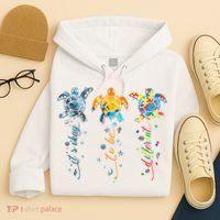 Autism Awareness It's Ok To Be Different Sea Turtle Planet Hoodie thumb 4