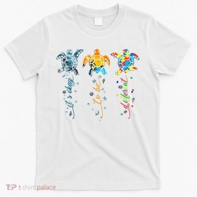 Autism Awareness It's Ok To Be Different Sea Turtle Planet T-Shirt