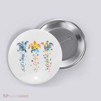 Autism Awareness It's Ok To Be Different Sea Turtle Planet Button thumb 0
