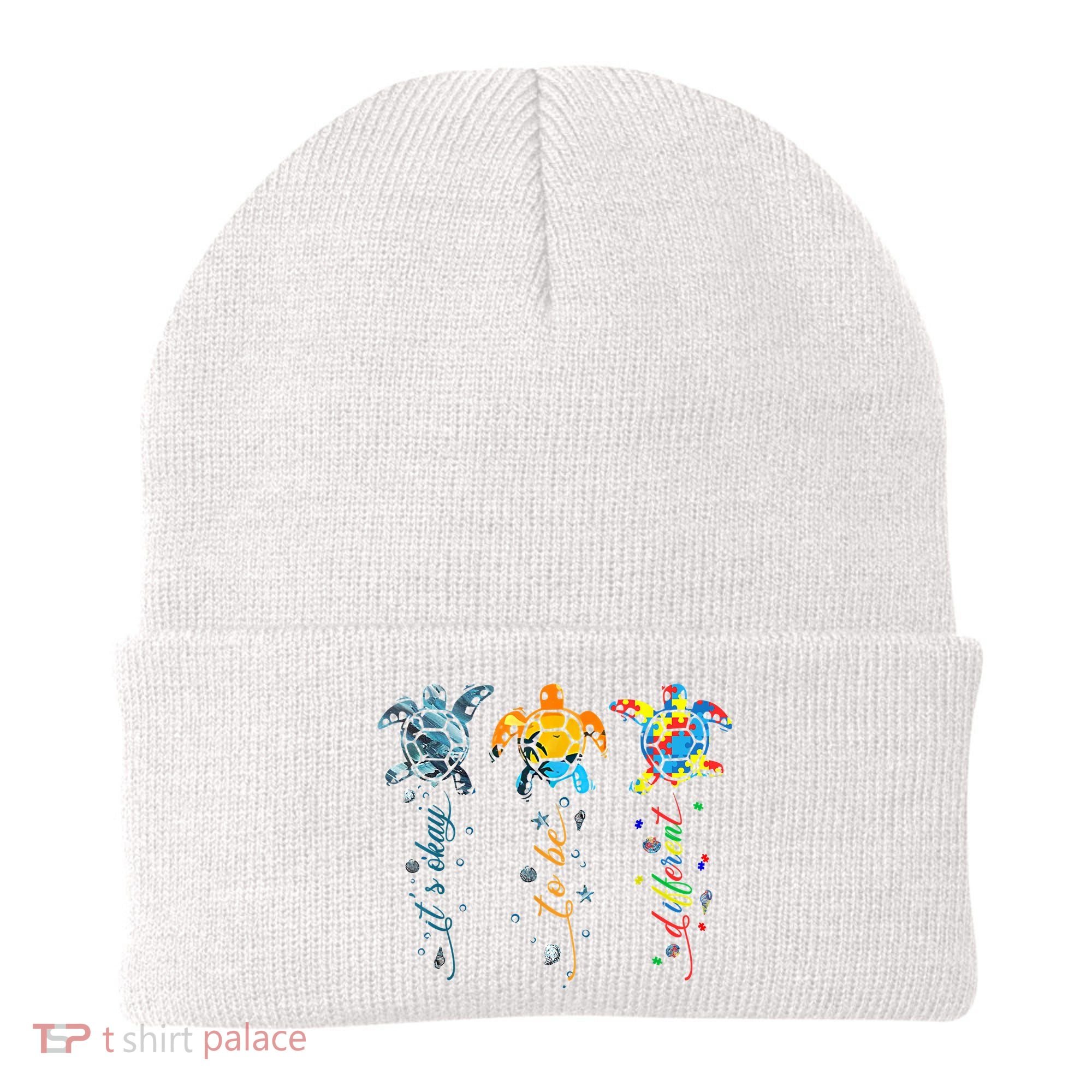 Autism Awareness It's Ok To Be Different Sea Turtle Planet Beanie