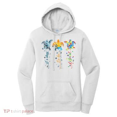 Autism Awareness It's Ok To Be Different Sea Turtle Planet Women's Hoodie