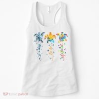 Autism Awareness It's Ok To Be Different Sea Turtle Planet Women's Tank Top thumb 0