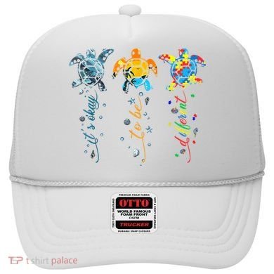 Autism Awareness It's Ok To Be Different Sea Turtle Planet Hat