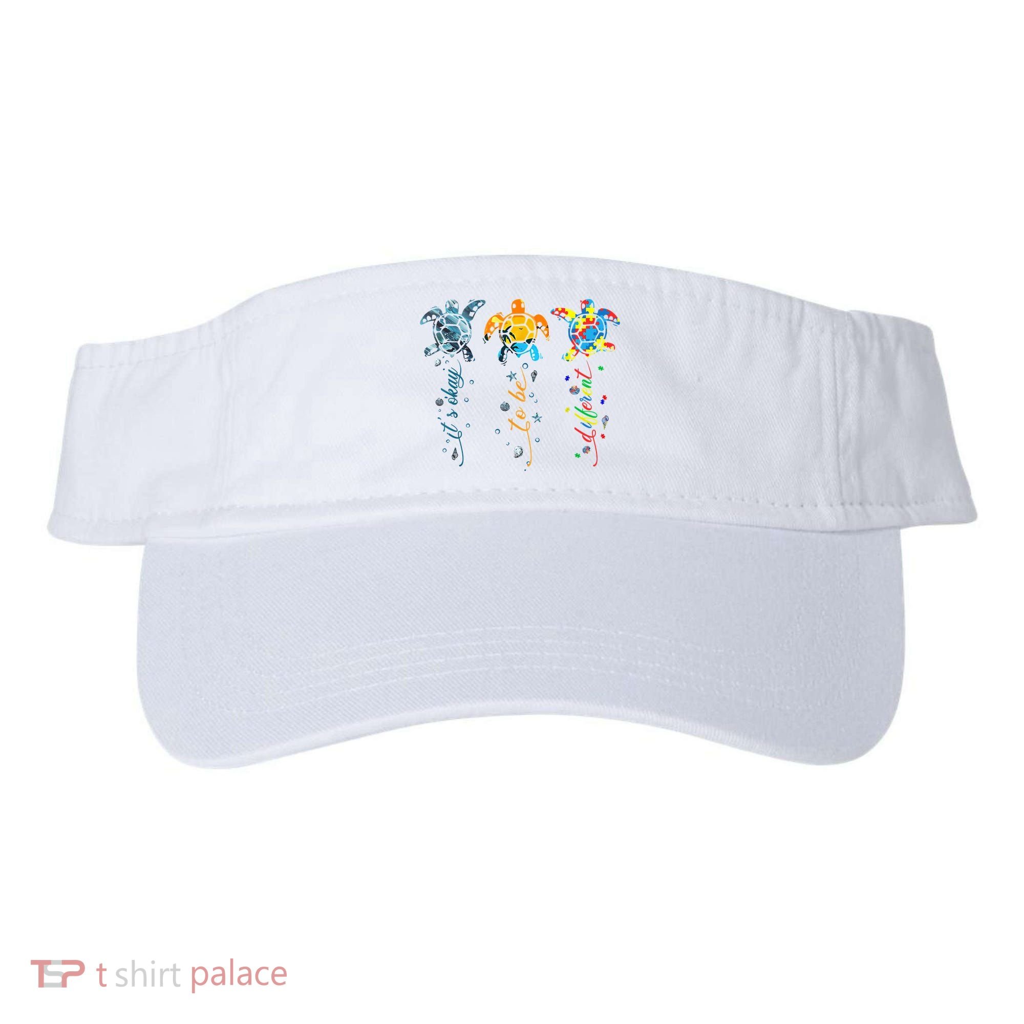 Autism Awareness It's Ok To Be Different Sea Turtle Planet Visor
