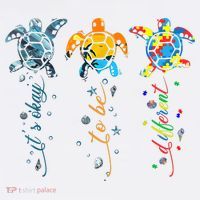 Autism Awareness It's Ok To Be Different Sea Turtle Planet Visor thumb 3