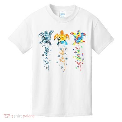 Autism Awareness It's Ok To Be Different Sea Turtle Planet Kids T-Shirt