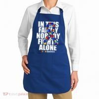 Autism Awareness In This Family Nobody Fights Alone Ribbon Apron thumb 2
