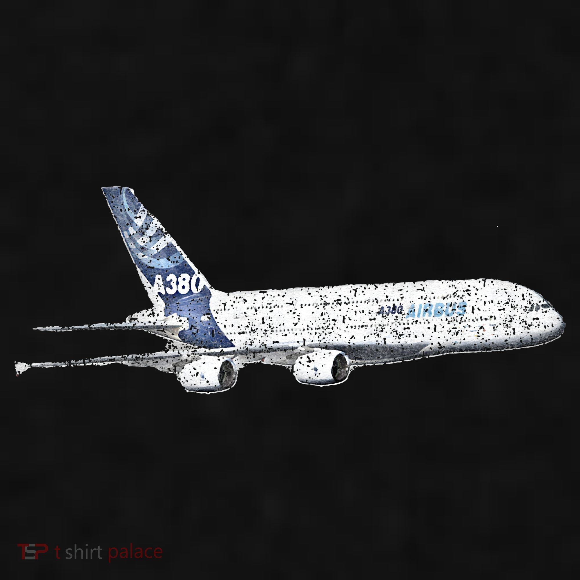 Airbus A380 Jet Airplane Airline Aviation Pilot Ladies PosiCharge Tri-Blend Wicking Tank
