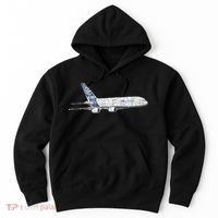 Airbus A380 Jet Airplane Airline Aviation Pilot Hoodie thumb 0