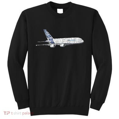 Airbus A380 Jet Airplane Airline Aviation Pilot Sweatshirt