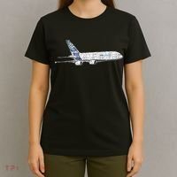 Airbus A380 Jet Airplane Airline Aviation Pilot T-Shirt thumb 4