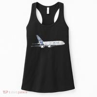 Airbus A380 Jet Airplane Airline Aviation Pilot Women's Tank Top thumb 0