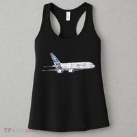 Airbus A380 Jet Airplane Airline Aviation Pilot Women's Tank Top thumb 3