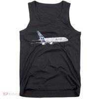Airbus A380 Jet Airplane Airline Aviation Pilot Tank Top thumb 0