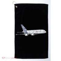 Airbus A380 Jet Airplane Airline Aviation Pilot Golf Towel thumb 0