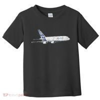 Airbus A380 Jet Airplane Airline Aviation Pilot Toddler T-Shirt thumb 0