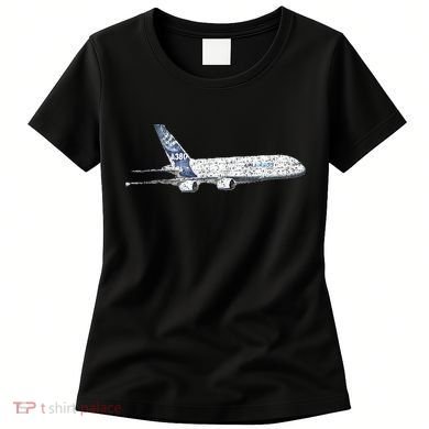 Airbus A380 Jet Airplane Airline Aviation Pilot Women's T-Shirt