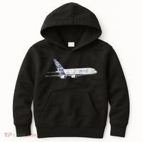 Airbus A380 Jet Airplane Airline Aviation Pilot Kids Hoodie thumb 0