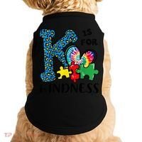 Autism Awareness K Is For Kindness Puzzle Piece Be Kind Doggie Tank thumb 0