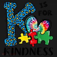 Autism Awareness K Is For Kindness Puzzle Piece Be Kind Women's Hoodie thumb 2