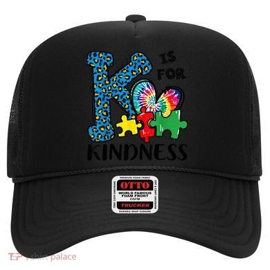Autism Awareness K Is For Kindness Puzzle Piece Be Kind Hat