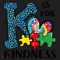 Autism Awareness K Is For Kindness Puzzle Piece Be Kind Hat thumb 2