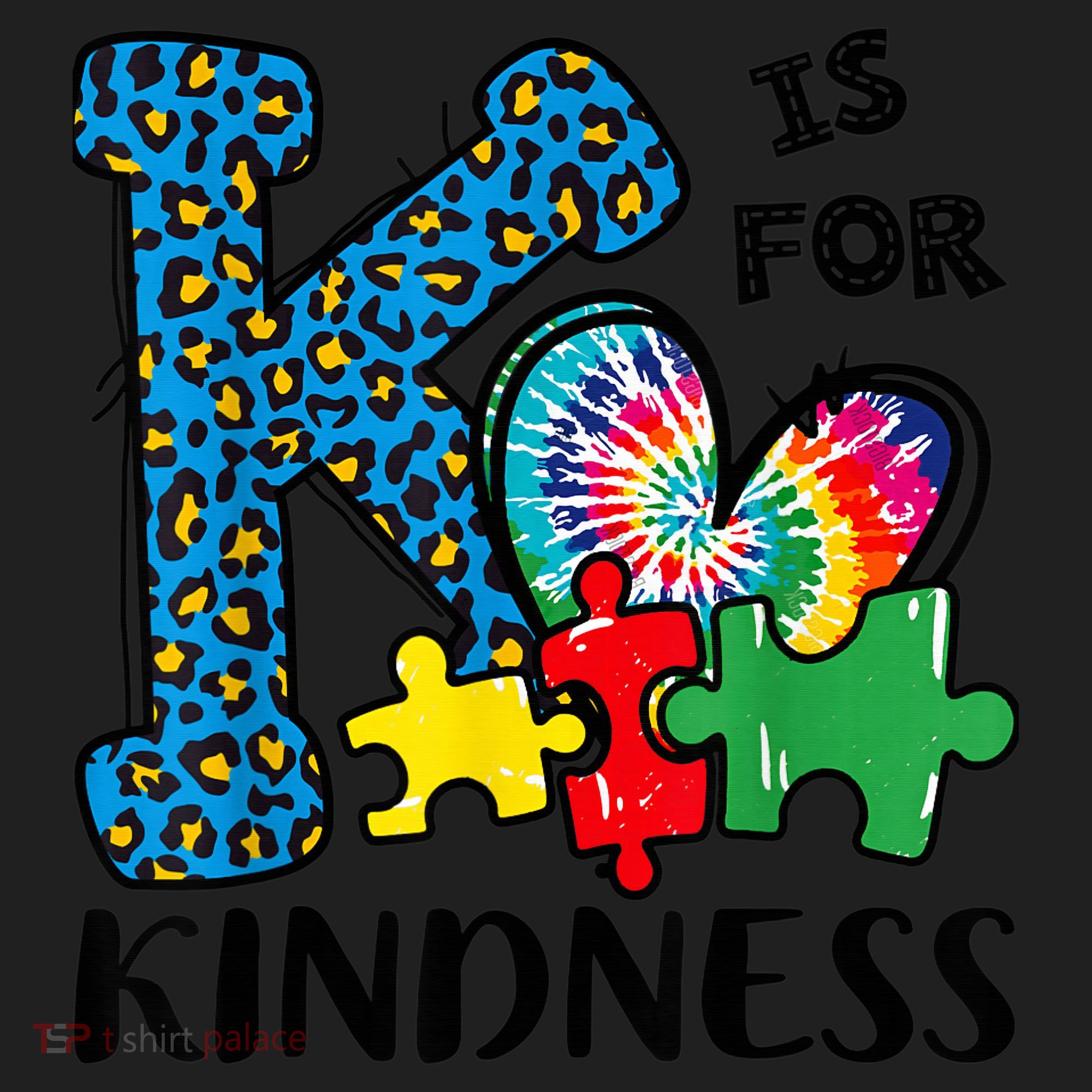 Autism Awareness K Is For Kindness Puzzle Piece Be Kind Hat