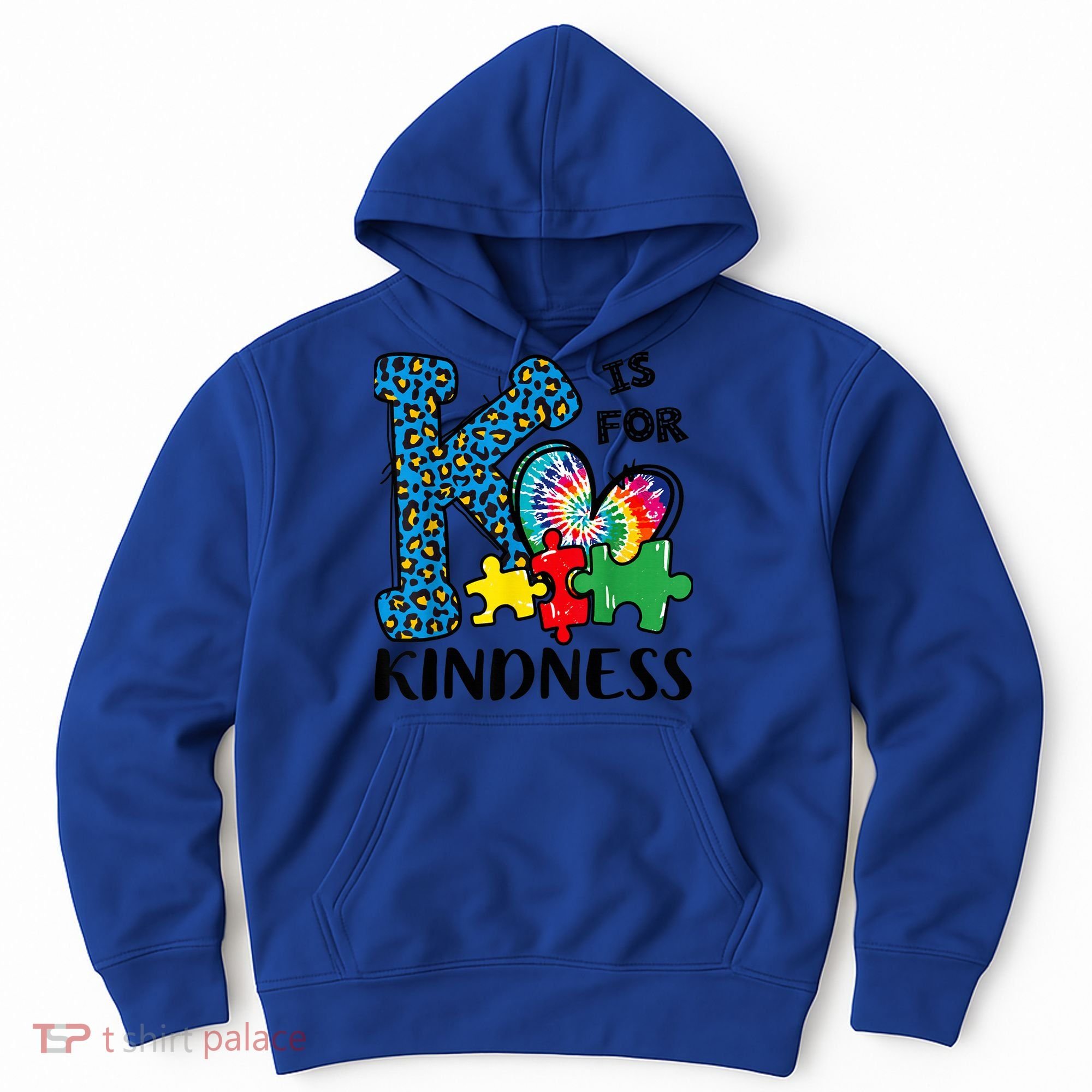 Autism Awareness K Is For Kindness Puzzle Piece Be Kind Hoodie