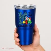 Autism Awareness K Is For Kindness Puzzle Piece Be Kind Tumbler thumb 2