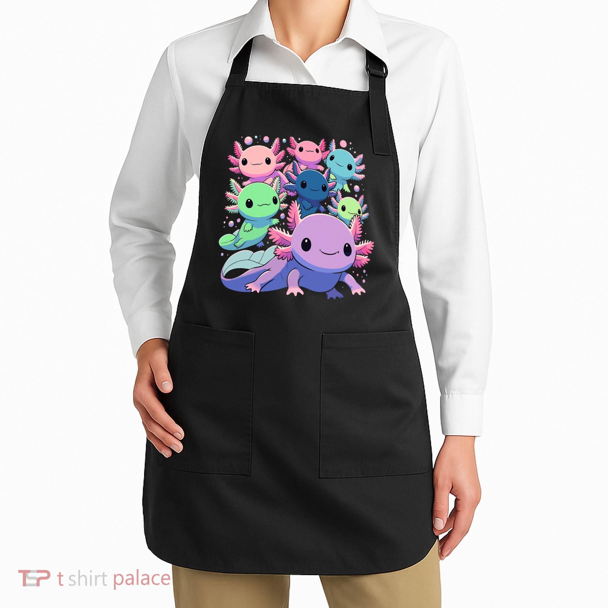 Axolotl Animals Kawaii Axolotls Apron