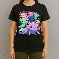 Axolotl Animals Kawaii Axolotls T-Shirt thumb 4