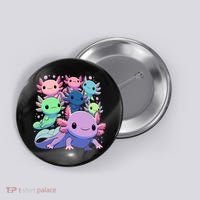 Axolotl Animals Kawaii Axolotls Button thumb 0