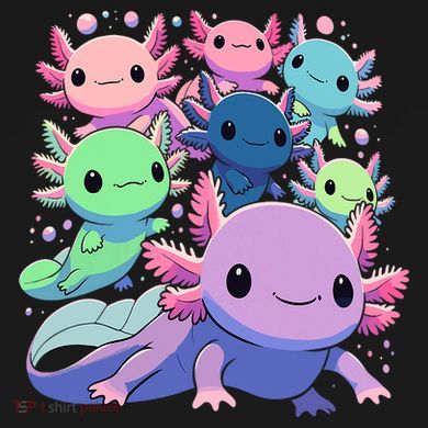 Axolotl Animals Kawaii Axolotls Mousepad