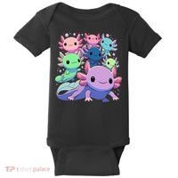 Axolotl Animals Kawaii Axolotls Baby Bodysuit thumb 0