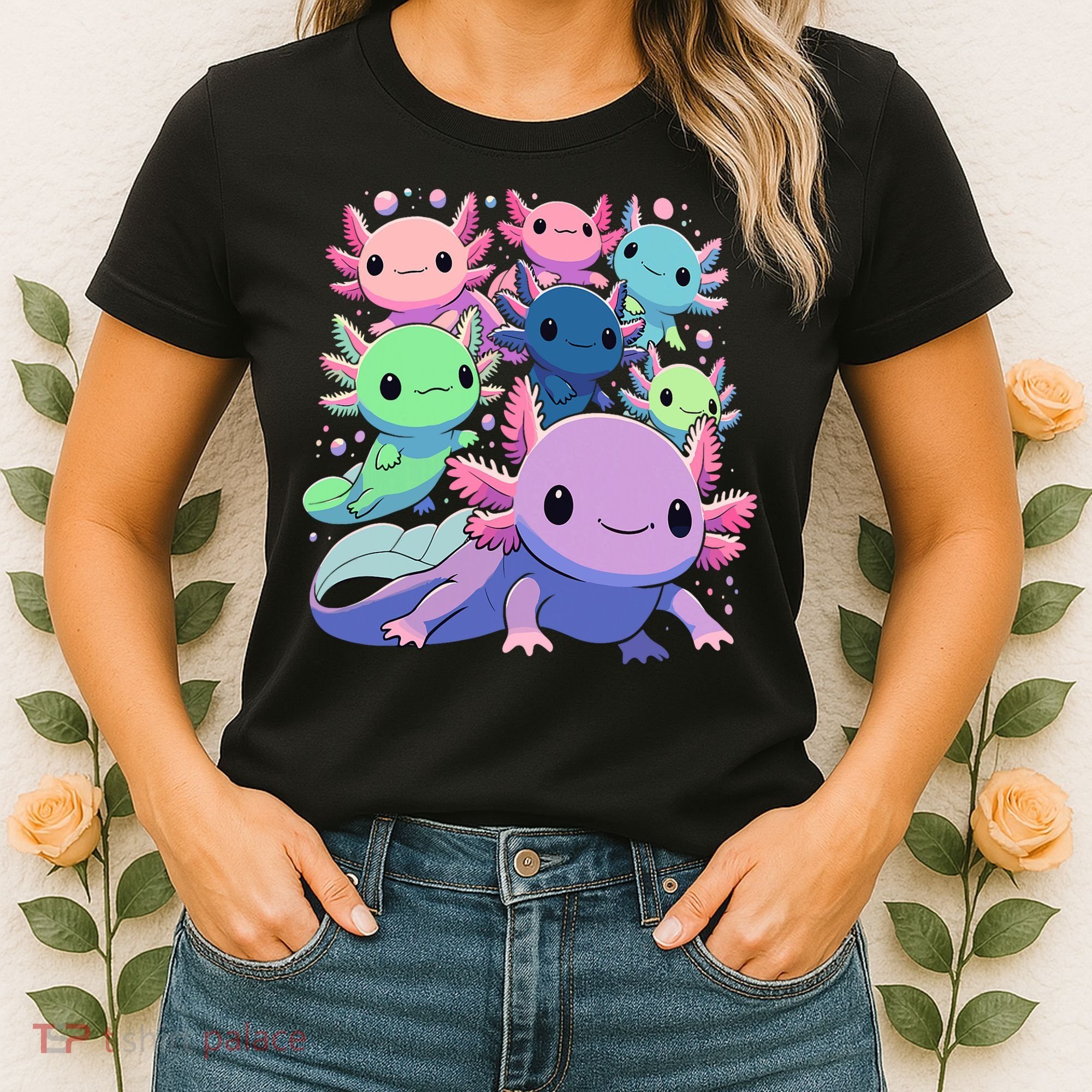 Axolotl Animals Kawaii Axolotls Women's T-Shirt