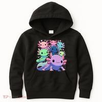 Axolotl Animals Kawaii Axolotls Kids Hoodie thumb 0