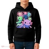 Axolotl Animals Kawaii Axolotls Kids Hoodie thumb 4