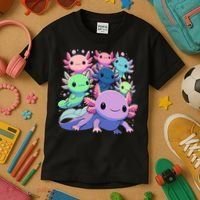 Axolotl Animals Kawaii Axolotls Kids T-Shirt thumb 3