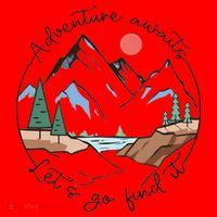 Adventure Awaits Let's Go Find It Adventure Awaits Santa Hat thumb 1