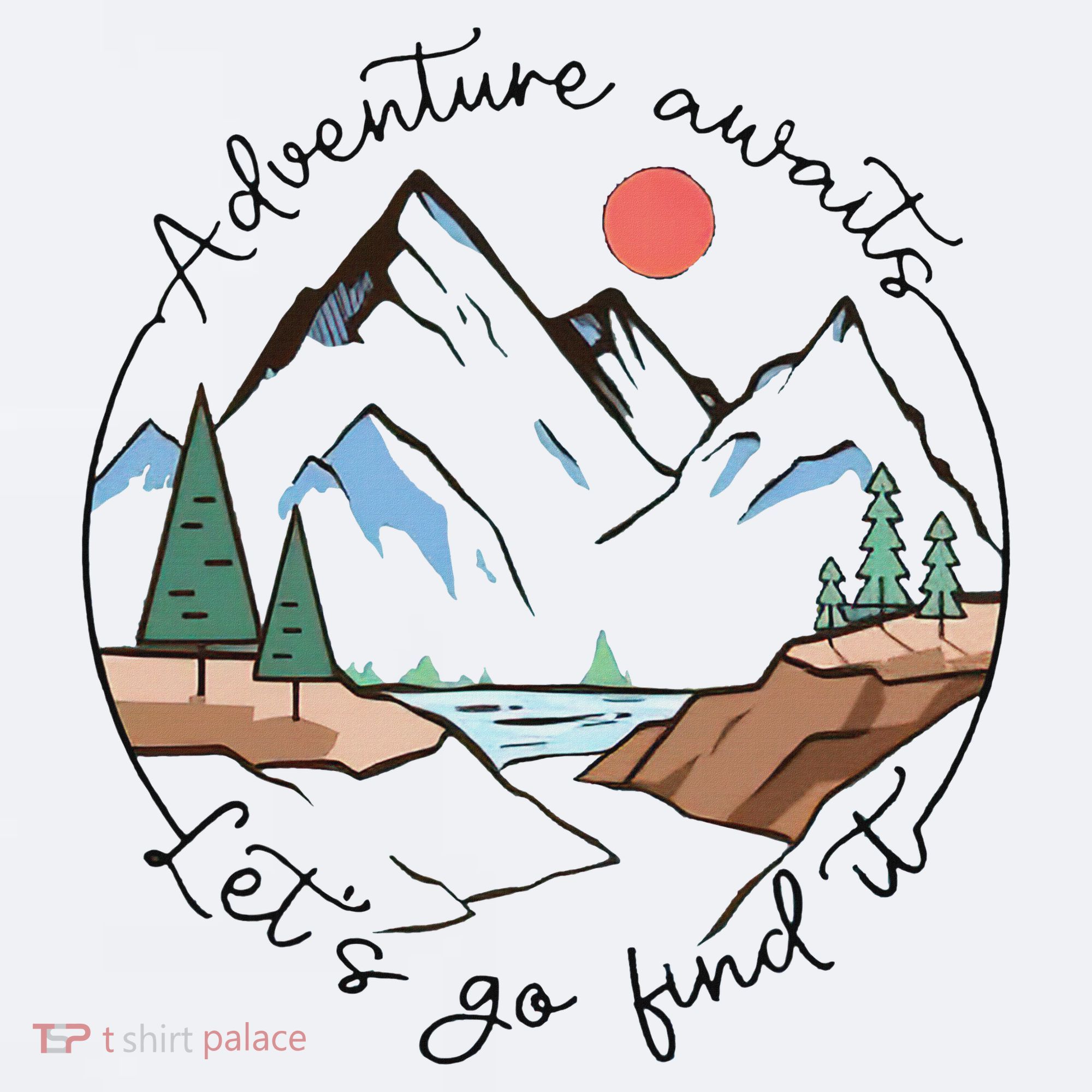 Adventure Awaits Let's Go Find It Adventure Awaits Sueded Cloud Jersey T-Shirt